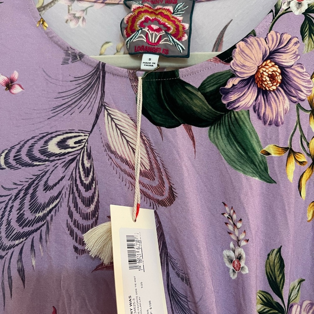 Johnny Was Purple Floral Midi Dress - Picture 2 of 3